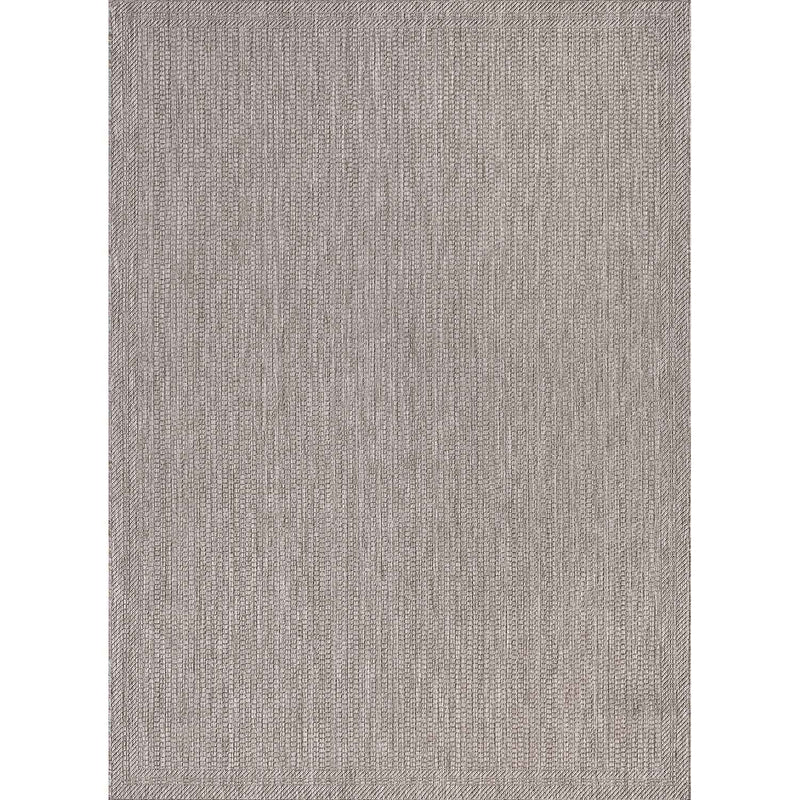Indoor and outdoor flatweave rugs for patios, natural look in grey & beige-zoom-