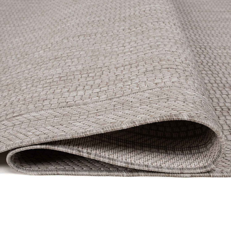 Indoor and outdoor flatweave rugs for patios, natural look in grey & beige-zoom-