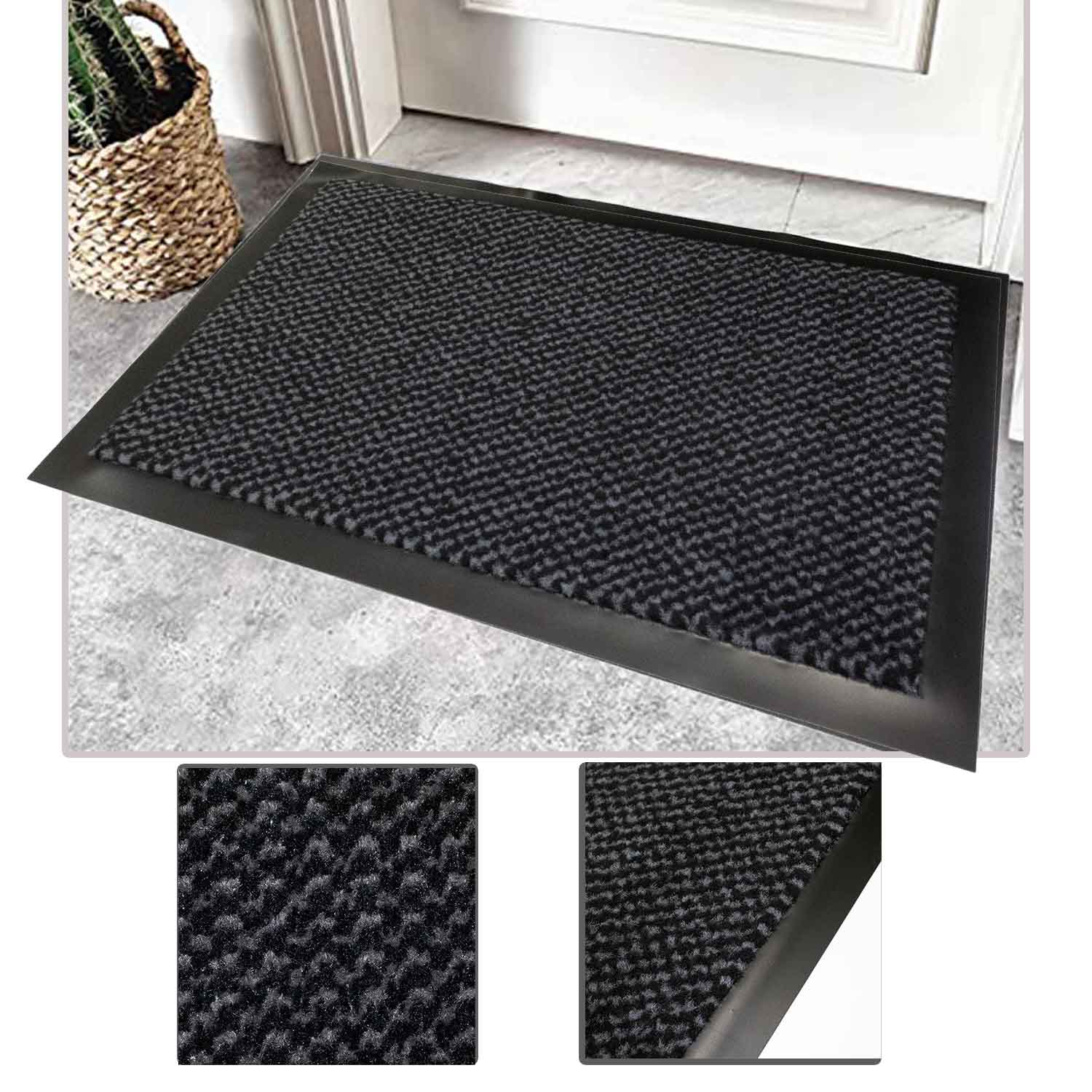 Washable, waterproof, durable, dirt-trapping, non-slip entrance mat for front door, entrance, hallway, patio, balcony-zoom-5