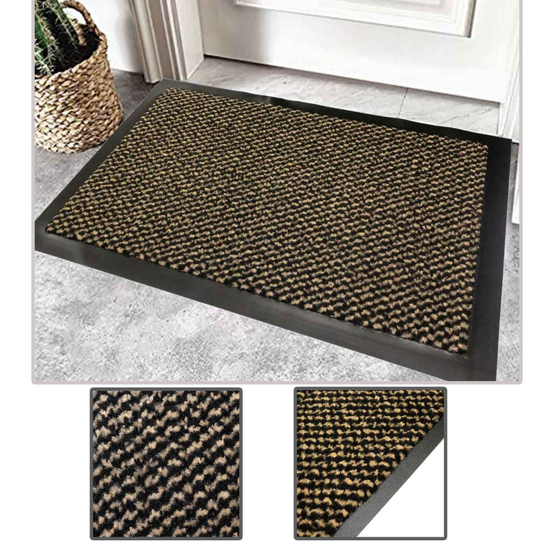 Washable, waterproof, durable, dirt-trapping, non-slip entrance mat for front door, entrance, hallway, patio, balcony-zoom-