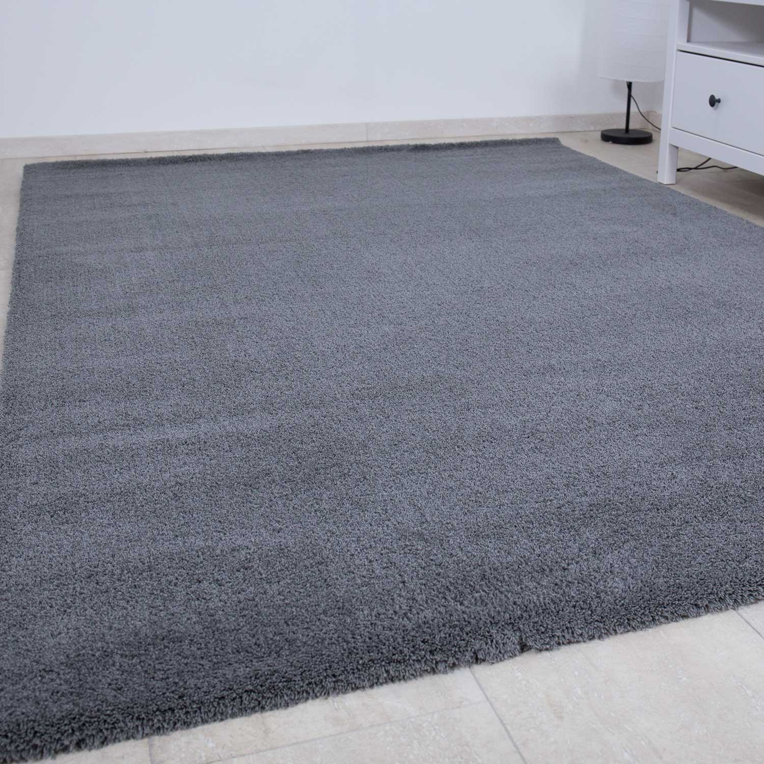 High-pile rug Nizza1000 Grey Shaggy Extra Fluffy Densely woven