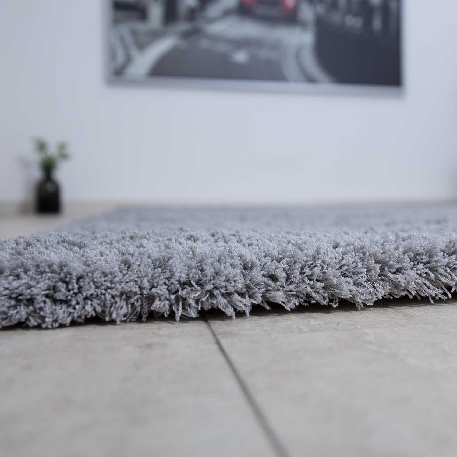 Nizza1000 Light Grey Shaggy Extra Fluffy Densely Woven-3