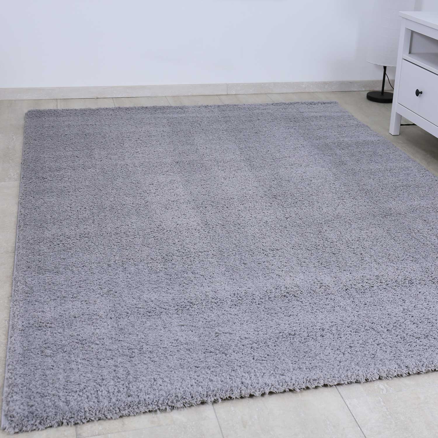 Nizza1000 Light Grey Shaggy Extra Fluffy Densely Woven-zoom-5
