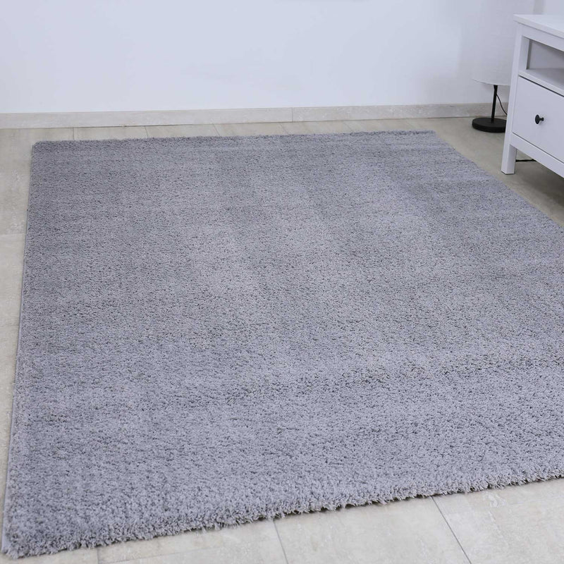 Nizza1000 Light Grey Shaggy Extra Fluffy Densely Woven-zoom-