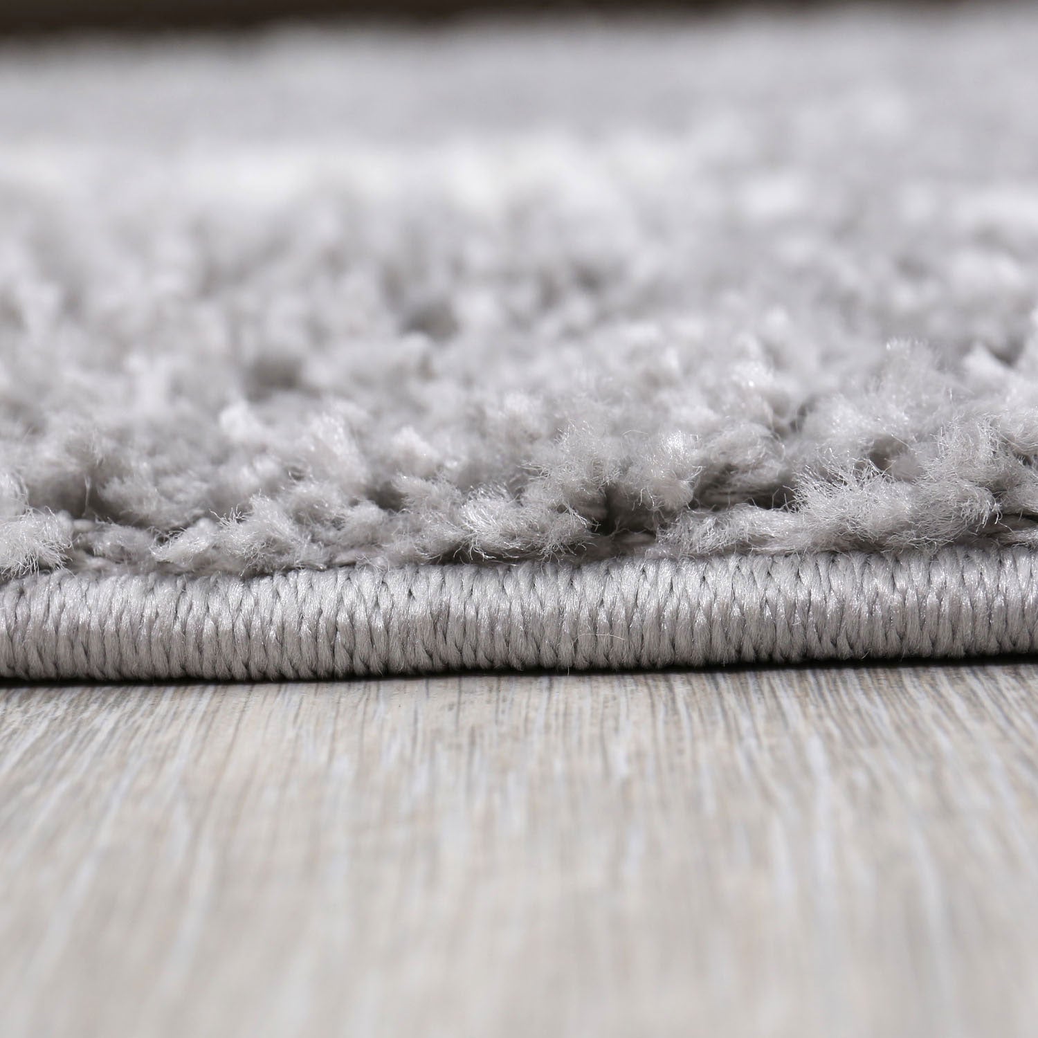 High-pile rug, living room, shaggy, Scandinavian design, diamond pattern, grey and cream, robust, soft, durable-zoom-3