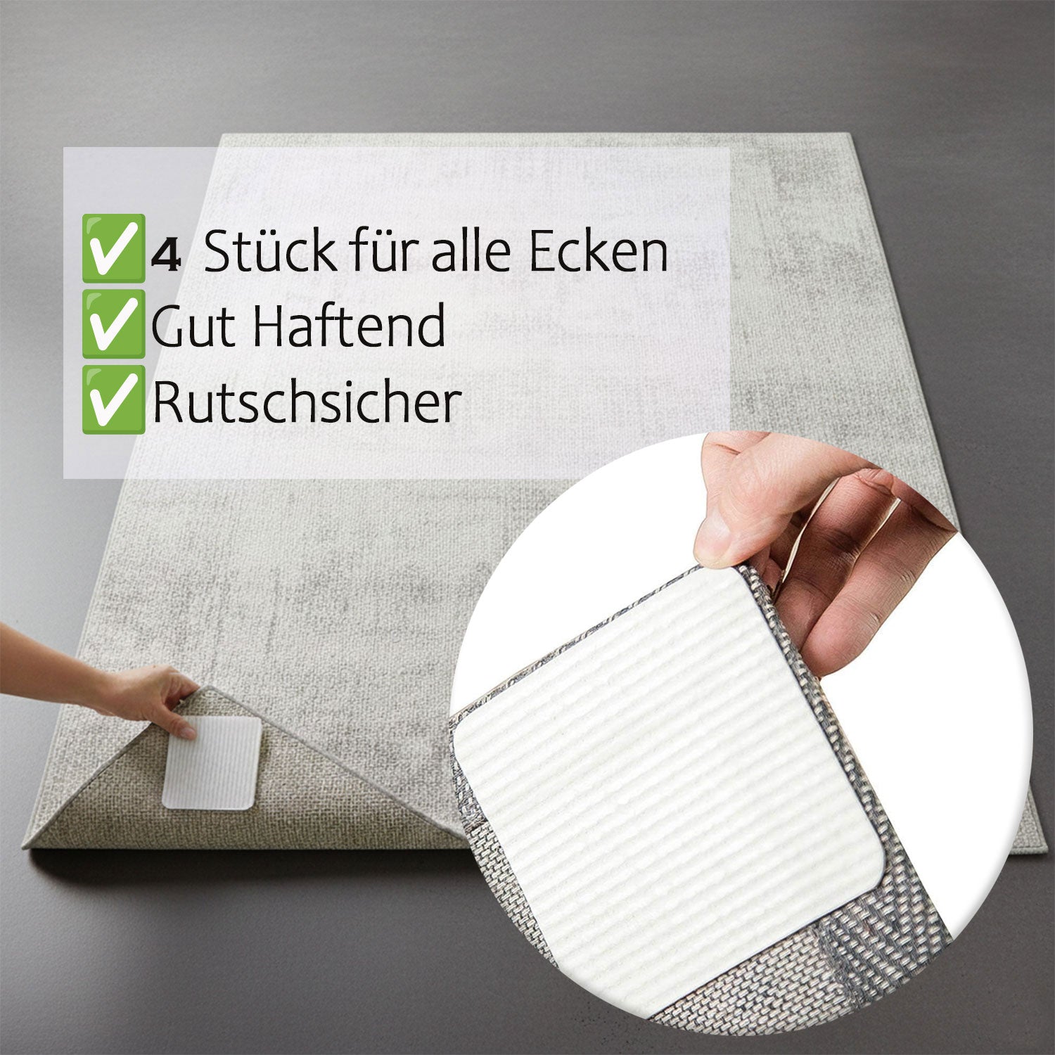 Carpet anti-slip mat for carpet pads, carpet underlay, anti-slip carpet stopper, vacuum-sealed piece