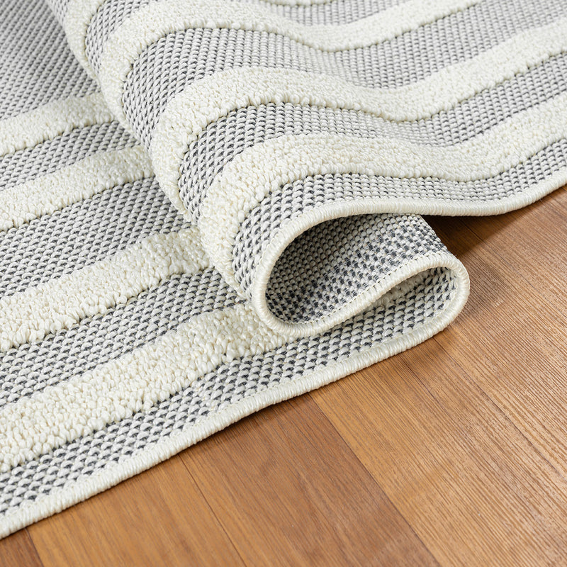 Boho high-pile rug for living room, bedroom, kitchen, hallway; washable 3D rug-zoom-