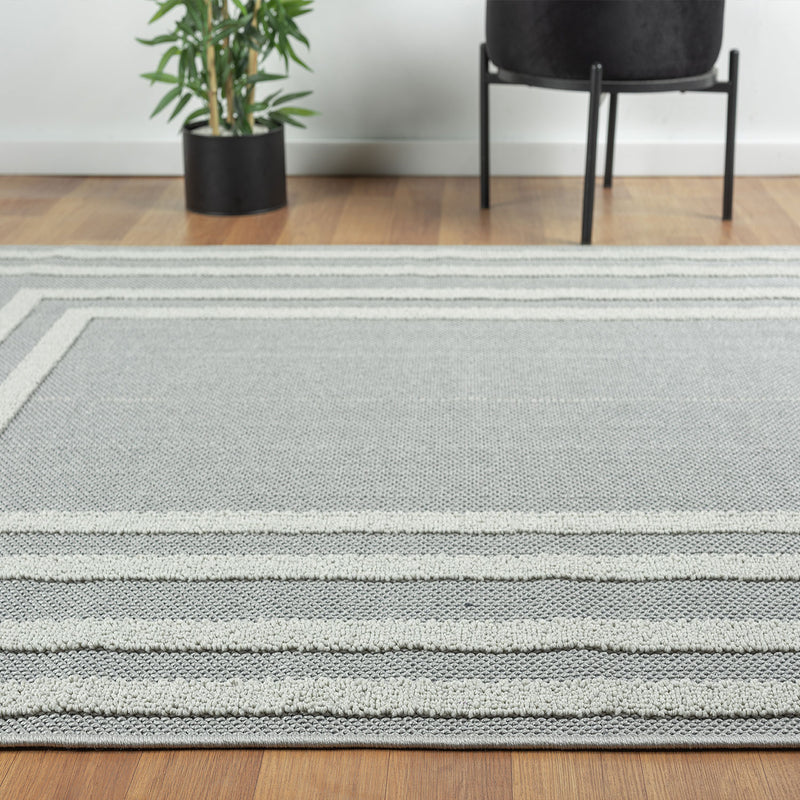 Boho high-pile rug for living room, bedroom, kitchen, hallway; washable 3D rug-zoom-