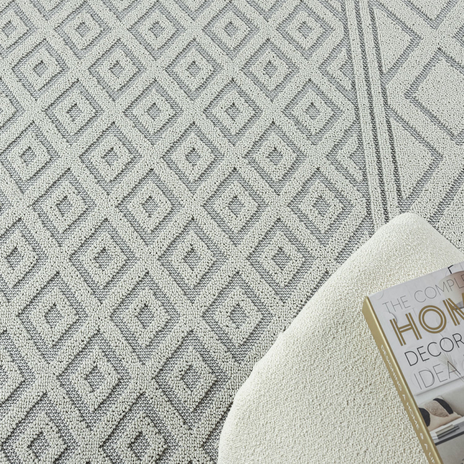 Boho high-pile rug for living room, bedroom, modern Scandinavian, washable 3D rug-7