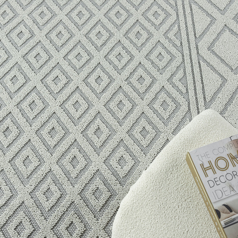 Boho high-pile rug for living room, bedroom, modern Scandinavian, washable 3D rug-zoom-