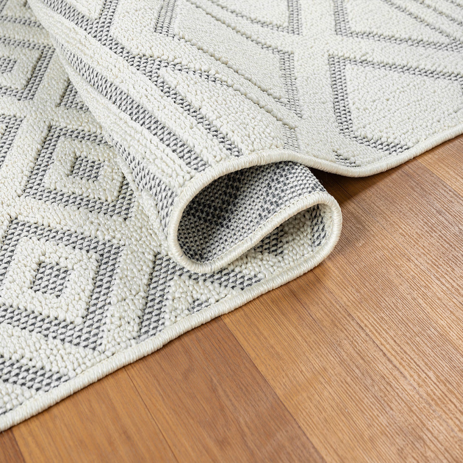 Boho high-pile rug for living room, bedroom, modern Scandinavian, washable 3D rug-12