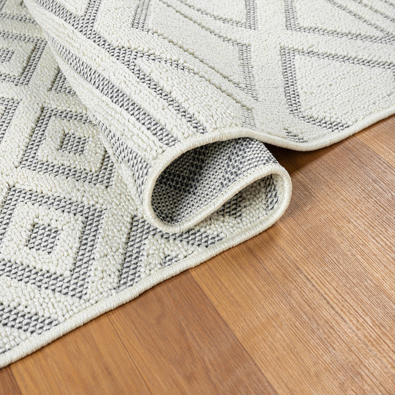 Boho high-pile rug for living room, bedroom, modern Scandinavian, washable 3D rug-zoom-