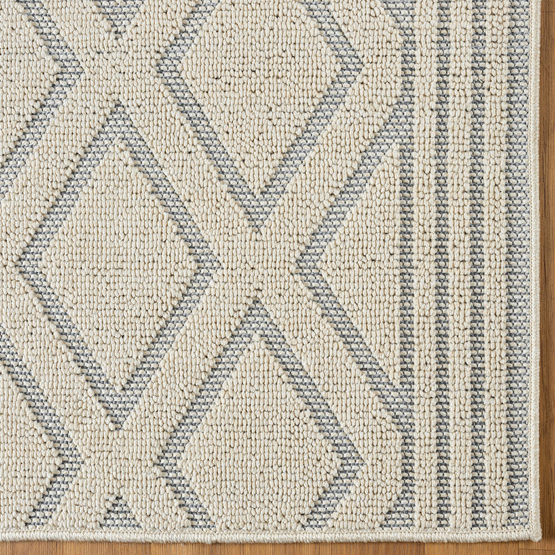 Boho high-pile rug for living room, bedroom, modern Scandinavian, washable 3D rug-zoom-