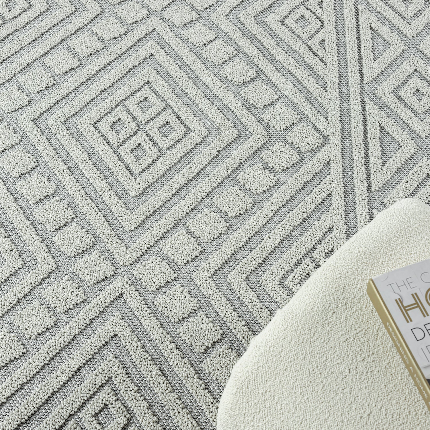 Boho rug for living room, bedroom, Scandinavian fringe, washable 3D rug-zoom-17