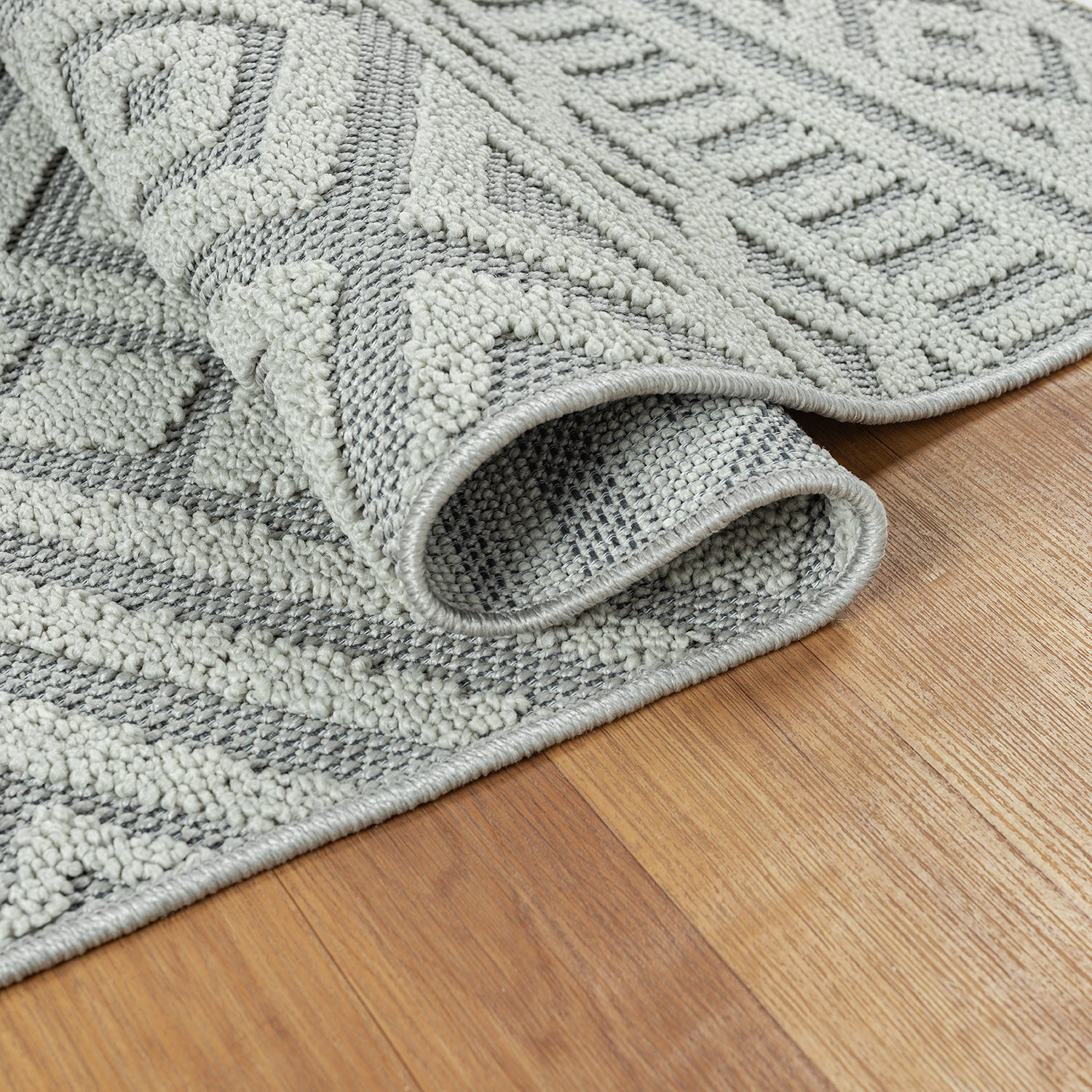 Boho rug for living room, bedroom, Scandinavian fringe, washable 3D rug-15