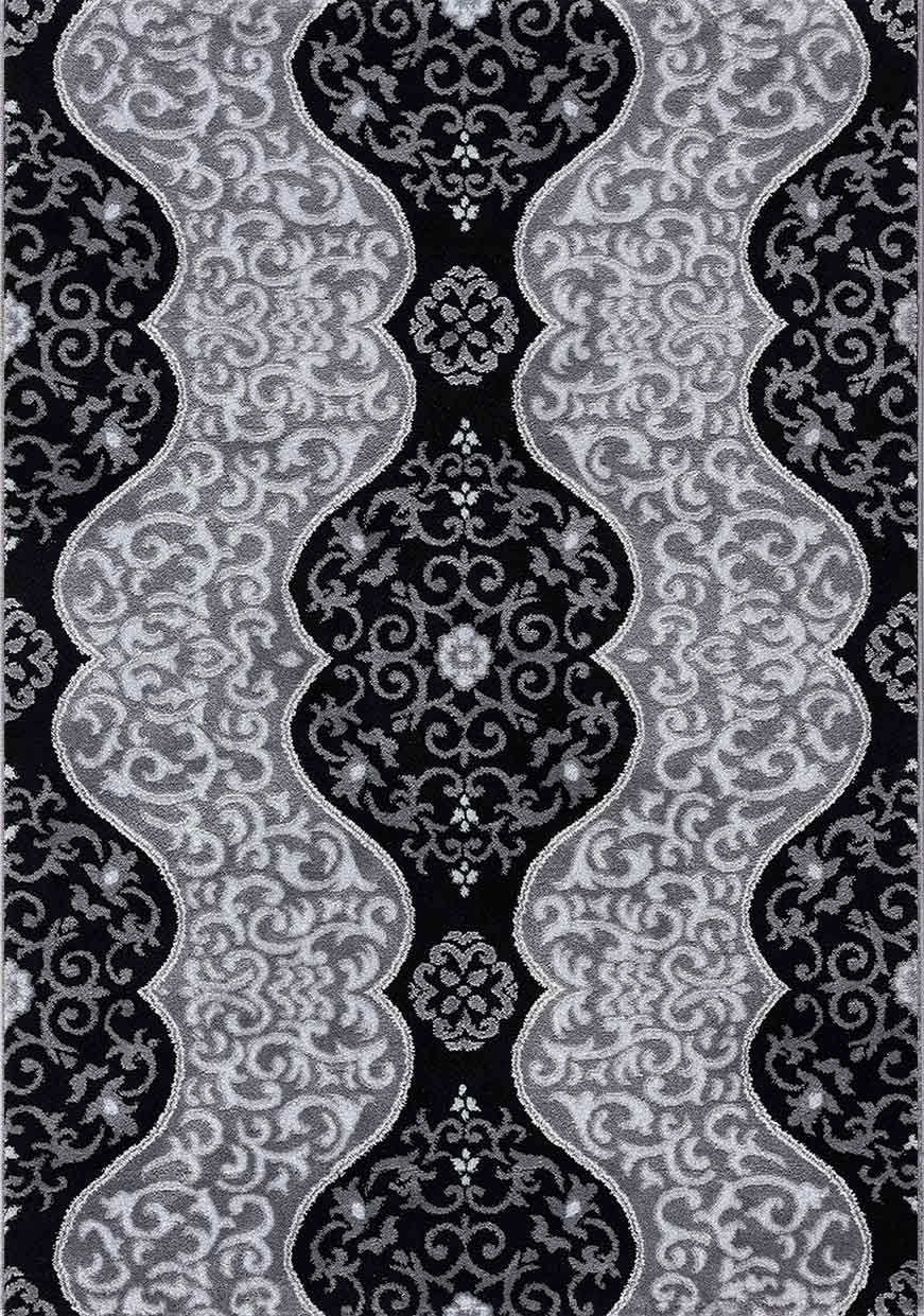 Teppich kurzflor Moderner Orientteppich mit Glitzergarn in Grau Anthrazit Weiß, für Wohnzimmer, Schlafzimmer-zoom-3