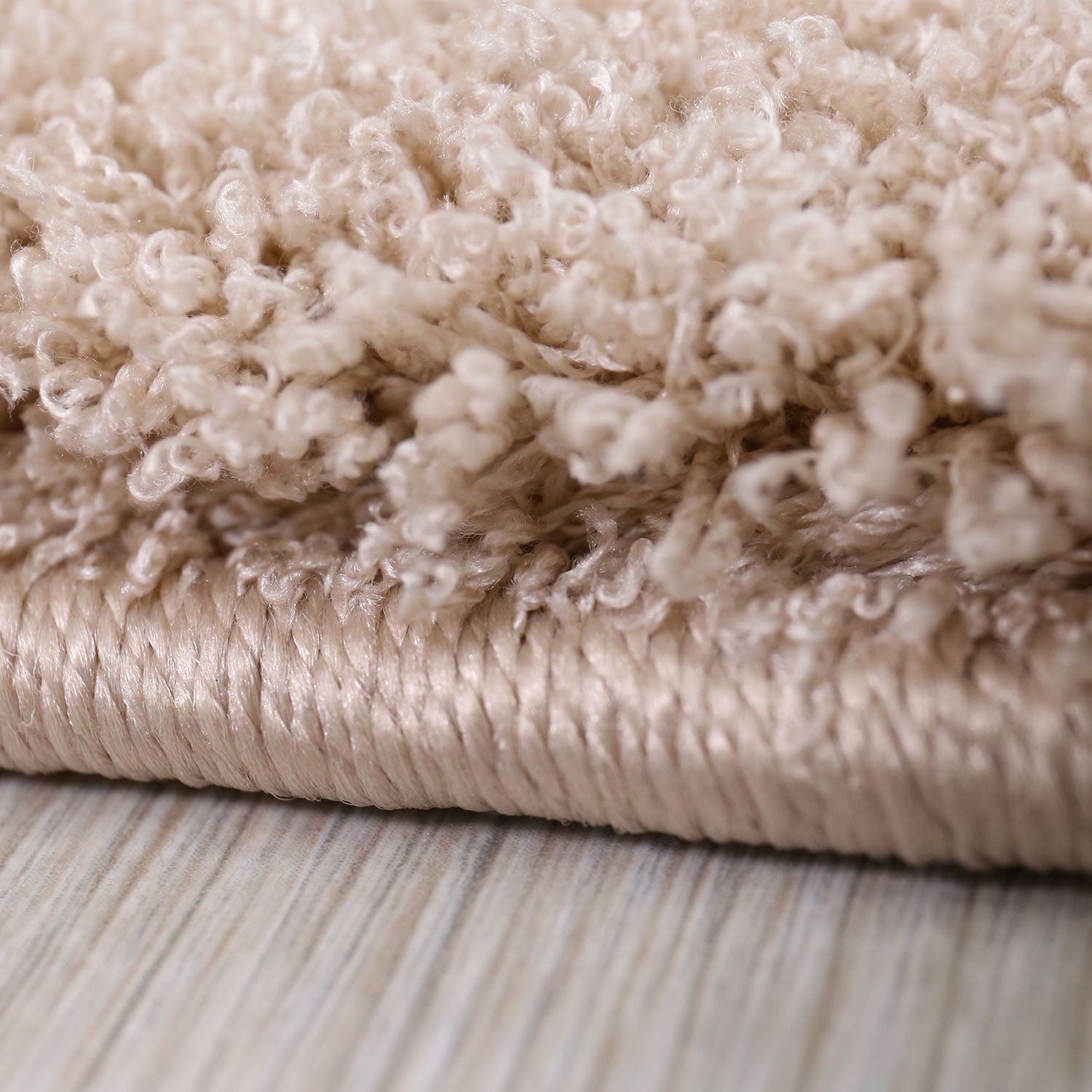 High-pile beige rug, extra soft microfiber, fluffy, for living room, bedroom, children's room-zoom-4