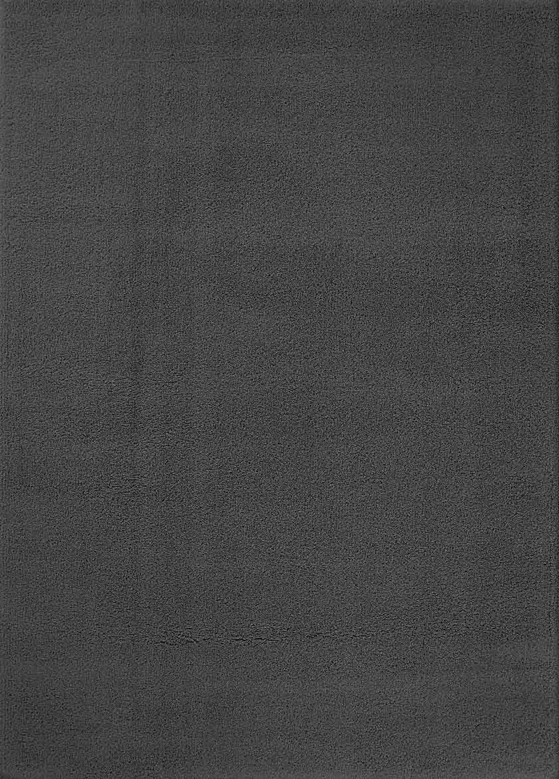 High-pile rug, grey anthracite, extra soft microfiber, fluffy, for living room, bedroom, children's room-zoom-