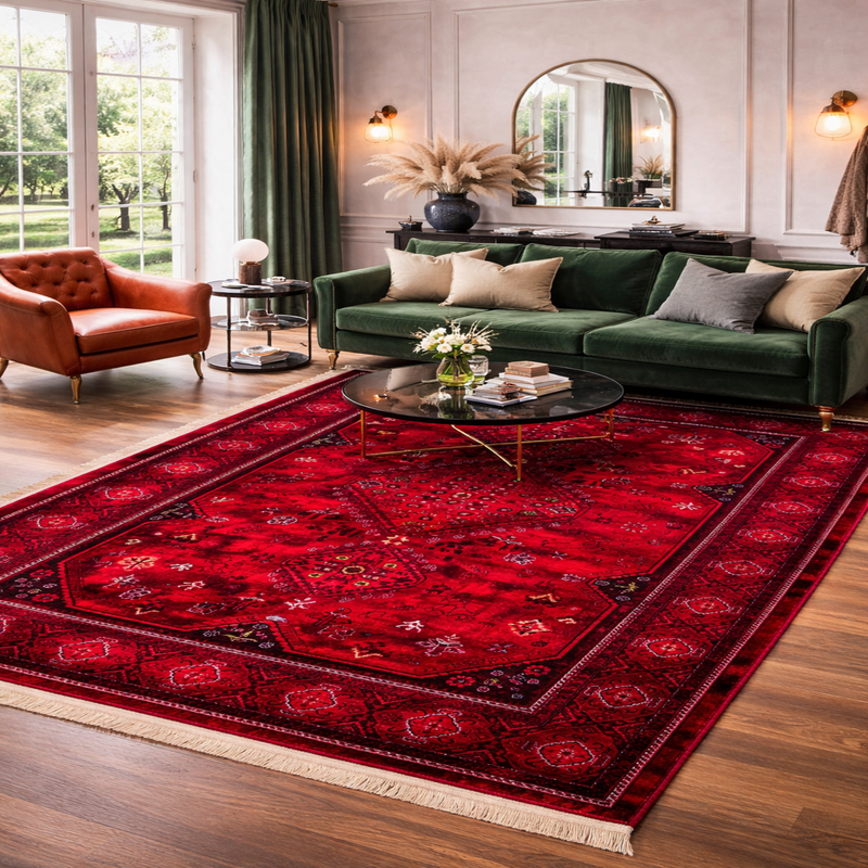 Teppich-Home ROYAL Dunkelrot im Vintage-Orient Stil“–-zoom-