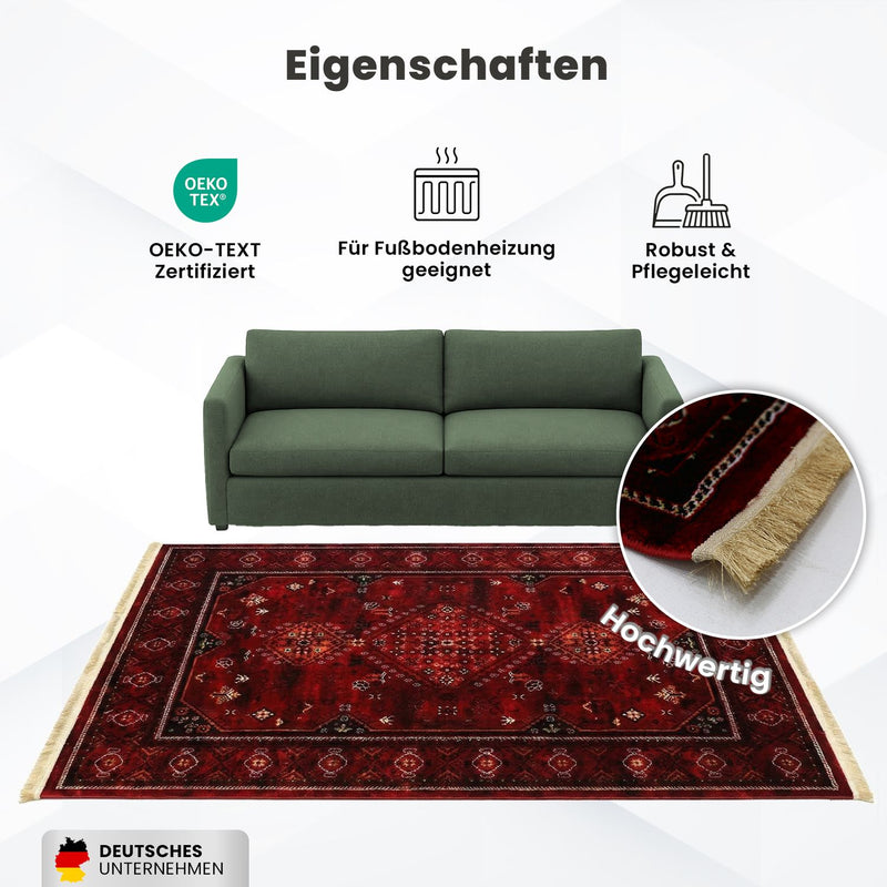Teppich-Home ROYAL Dunkelrot im Vintage-Orient Stil“–-zoom-