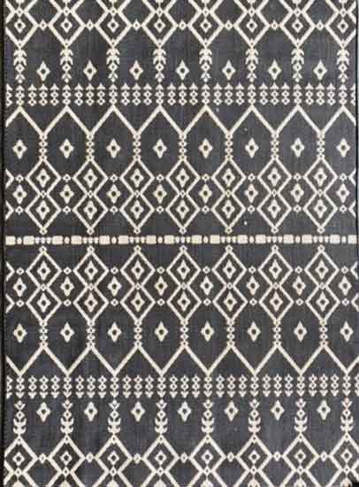 Indoor and outdoor flatweave carpet for patios, balconies, and conservatories; durable; boho embossed design-zoom-12