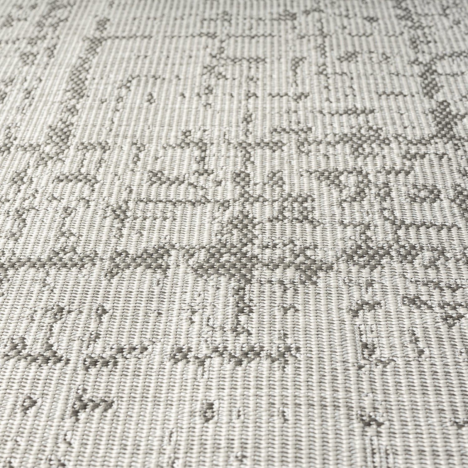 Indoor and outdoor flatweave carpet for patio, balcony, conservatory; durable; abstract; grey, anthracite, brown-8
