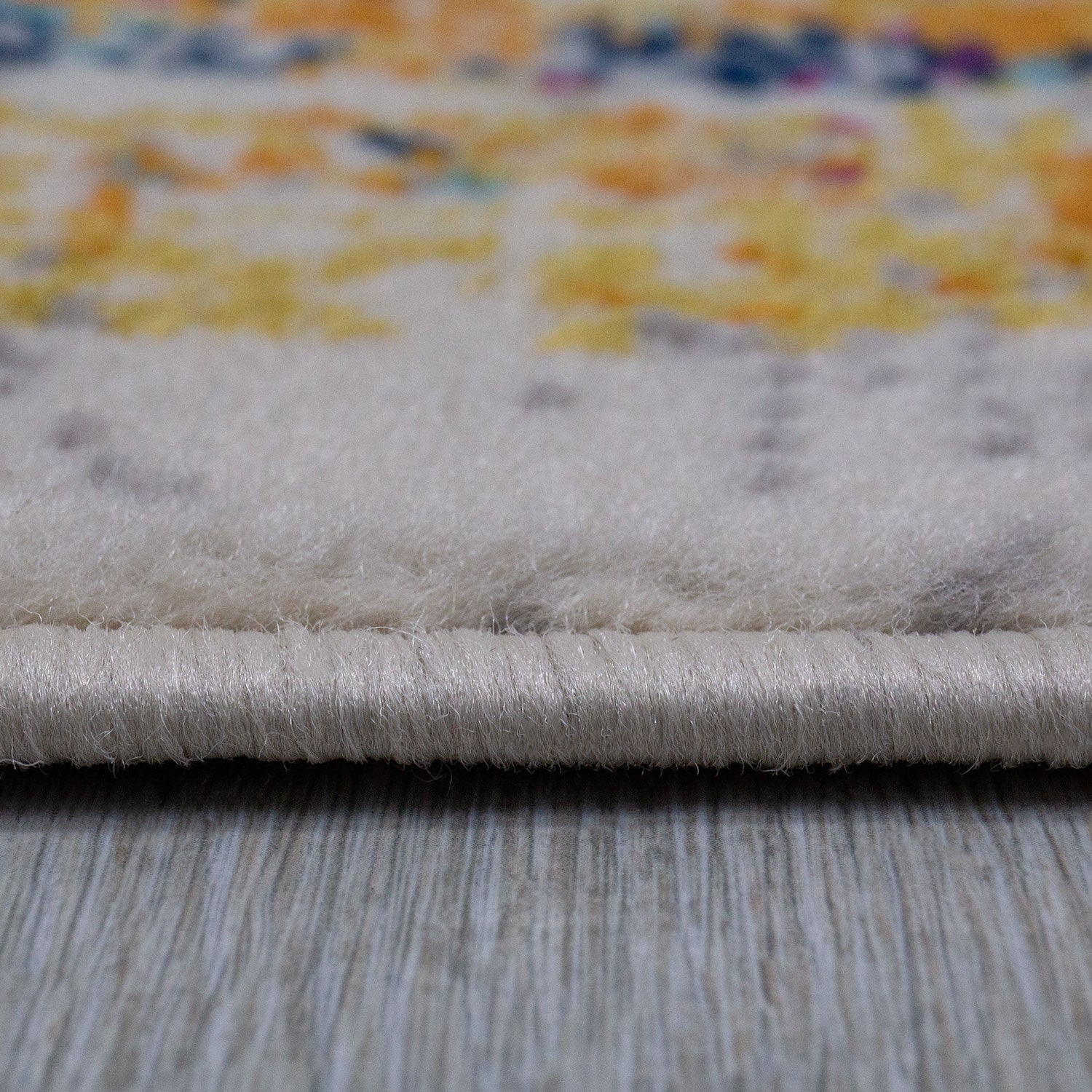 Teppich Kurzflor  Wohnzimmer Bunter Farbmix Used Look Motiv-3