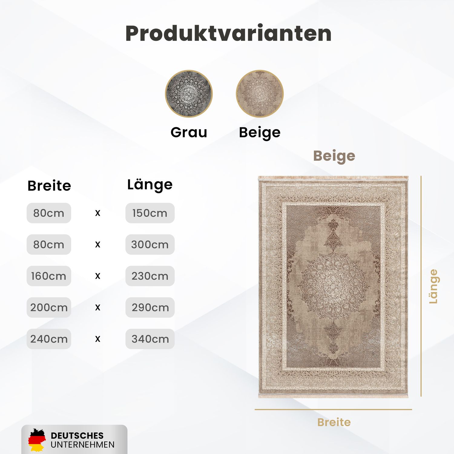 Short-pile rug, modern rug with ornamental pattern – easy to care for & durable – suitable for underfloor heating-zoom-3
