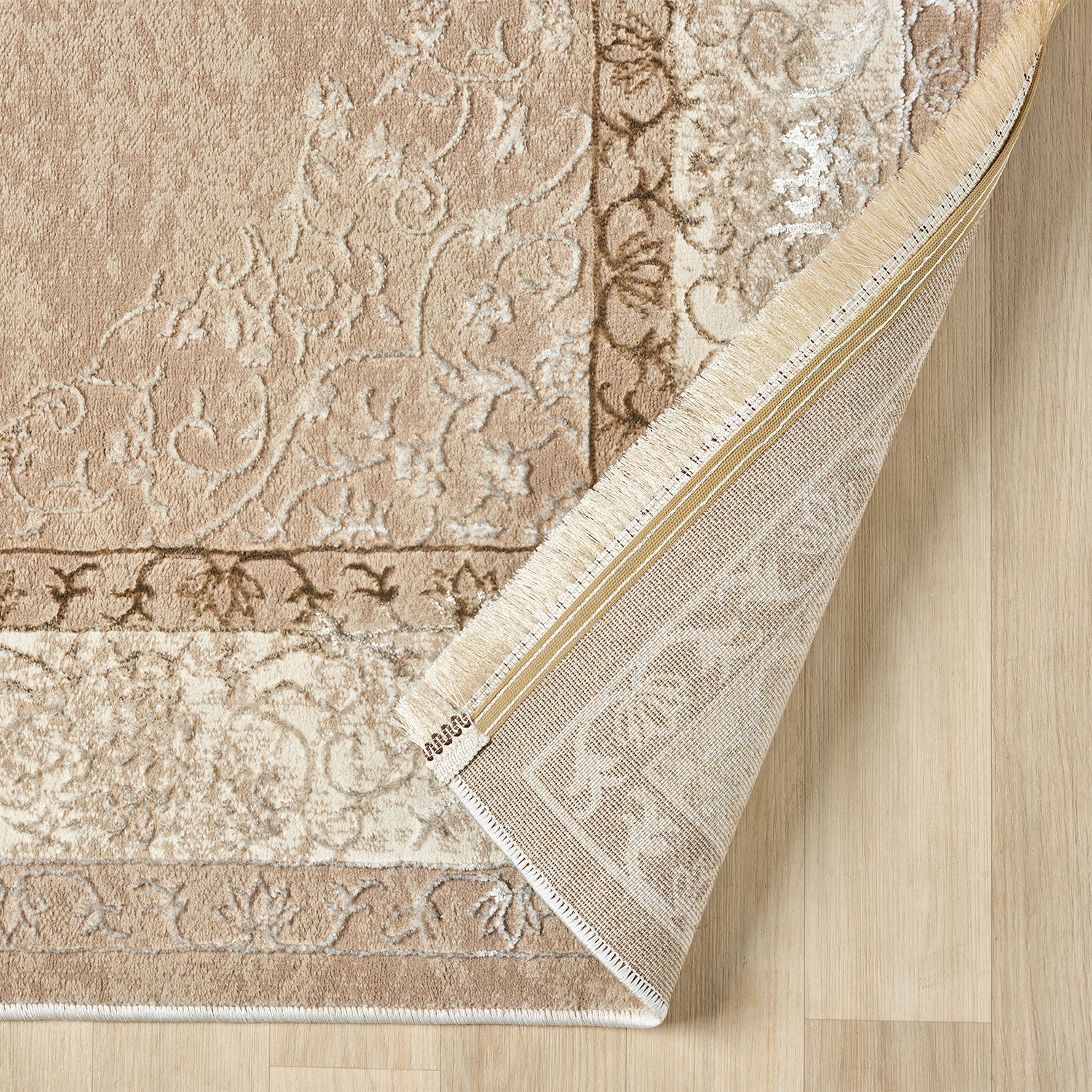 Classic Modern Rug with Ornamental Pattern, Oriental Runner, Suitable for Underfloor Heating-6