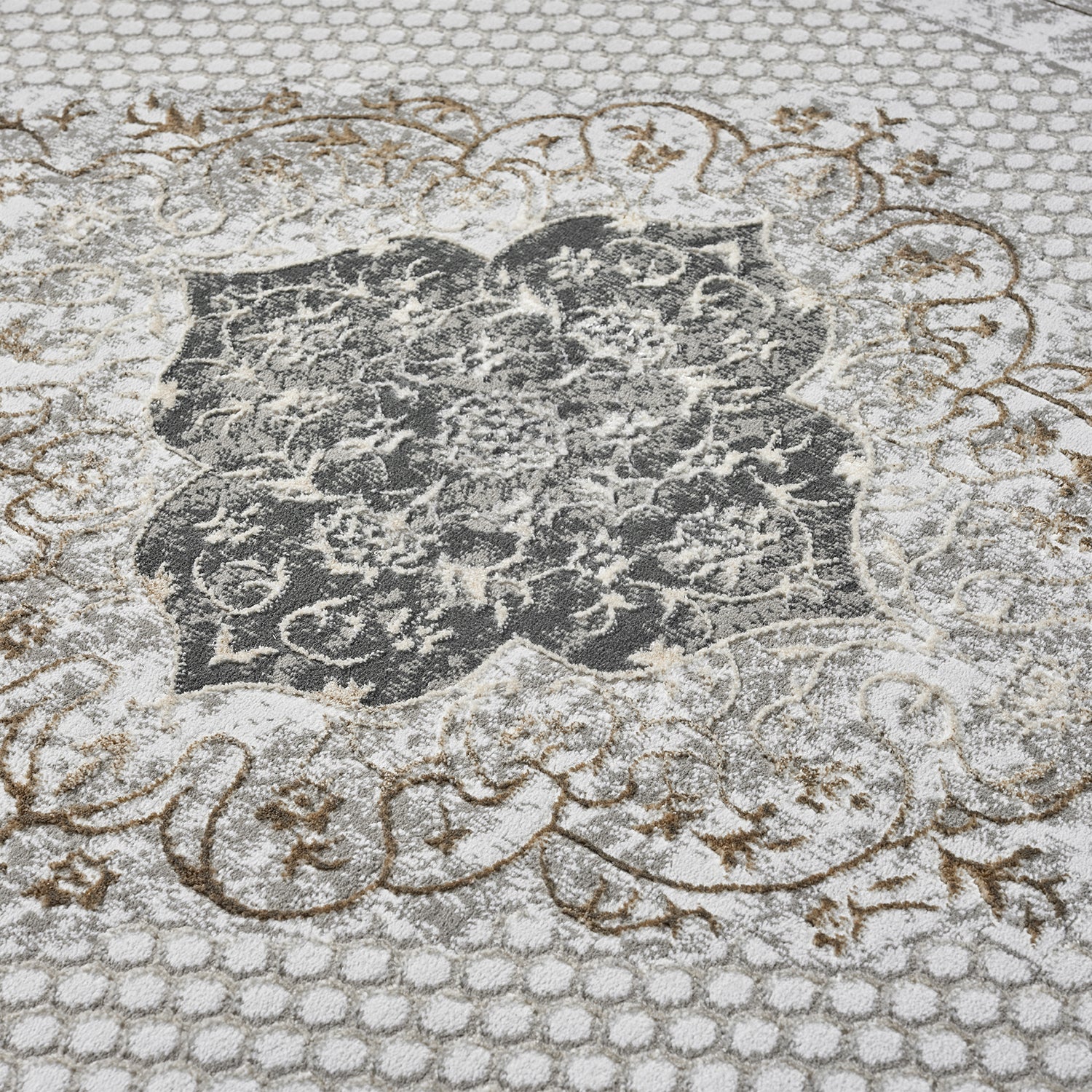 Classic Modern Rug with Ornamental Pattern, Oriental Runner, Suitable for Underfloor Heating-zoom-9