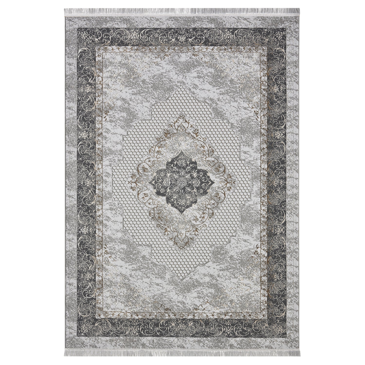Classic Modern Rug with Ornamental Pattern, Oriental Runner, Suitable for Underfloor Heating-zoom-11