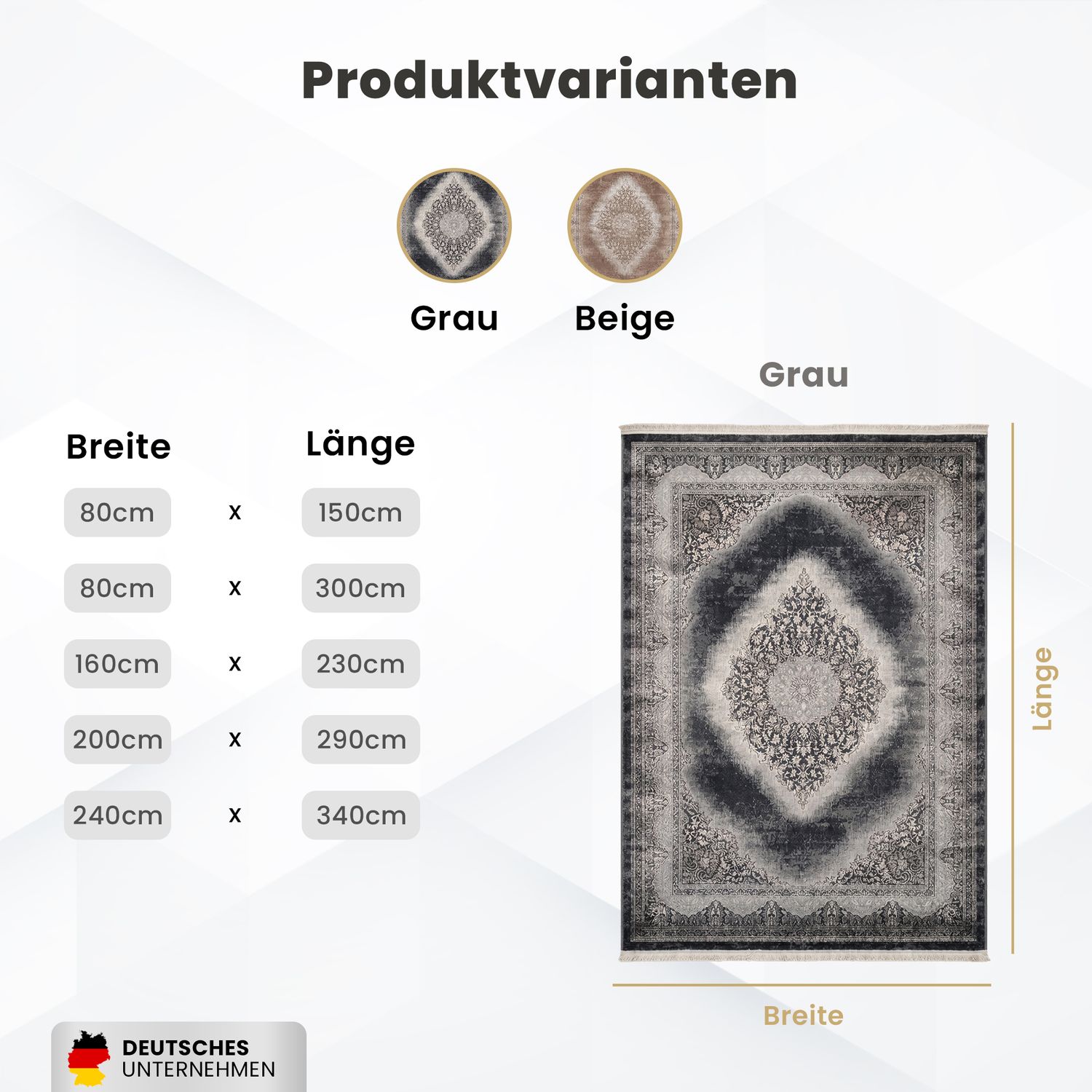 Teppich Kurzflor Moderner Teppich mit Ornament-Muster – Pflegeleicht & Robust – Für Fußbodenheizung geeignet-zoom-10