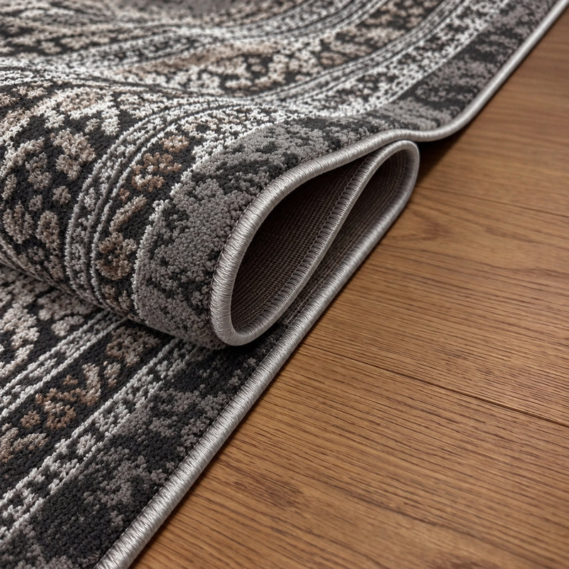 Short-pile carpet, modern rug with ornamental pattern – Easy-care & durable – Suitable for underfloor heating-zoom-