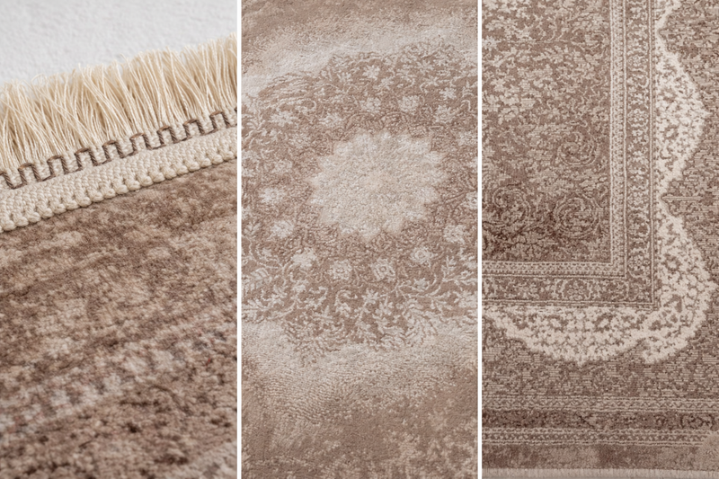 Teppich Kurzflor Moderner Teppich mit Ornament-Muster – Pflegeleicht & Robust – Für Fußbodenheizung geeignet-zoom-