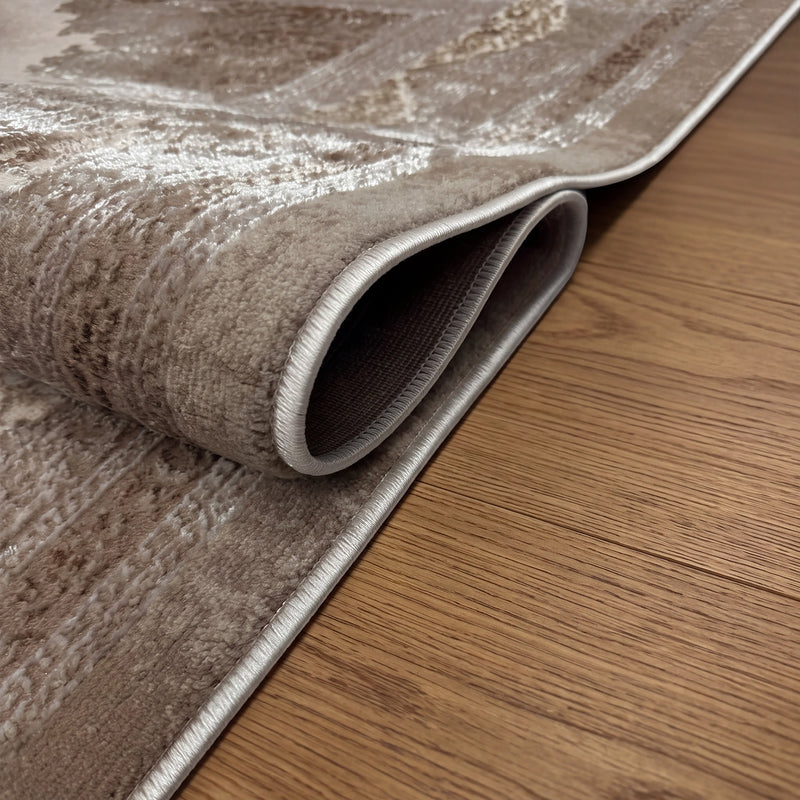 Short-pile carpet, modern rug with ornamental pattern – Easy-care & durable – Suitable for underfloor heating-zoom-
