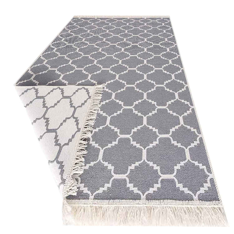 Reversible rug runner for bedroom, kitchen, children's room, living room / Double-sided-zoom-