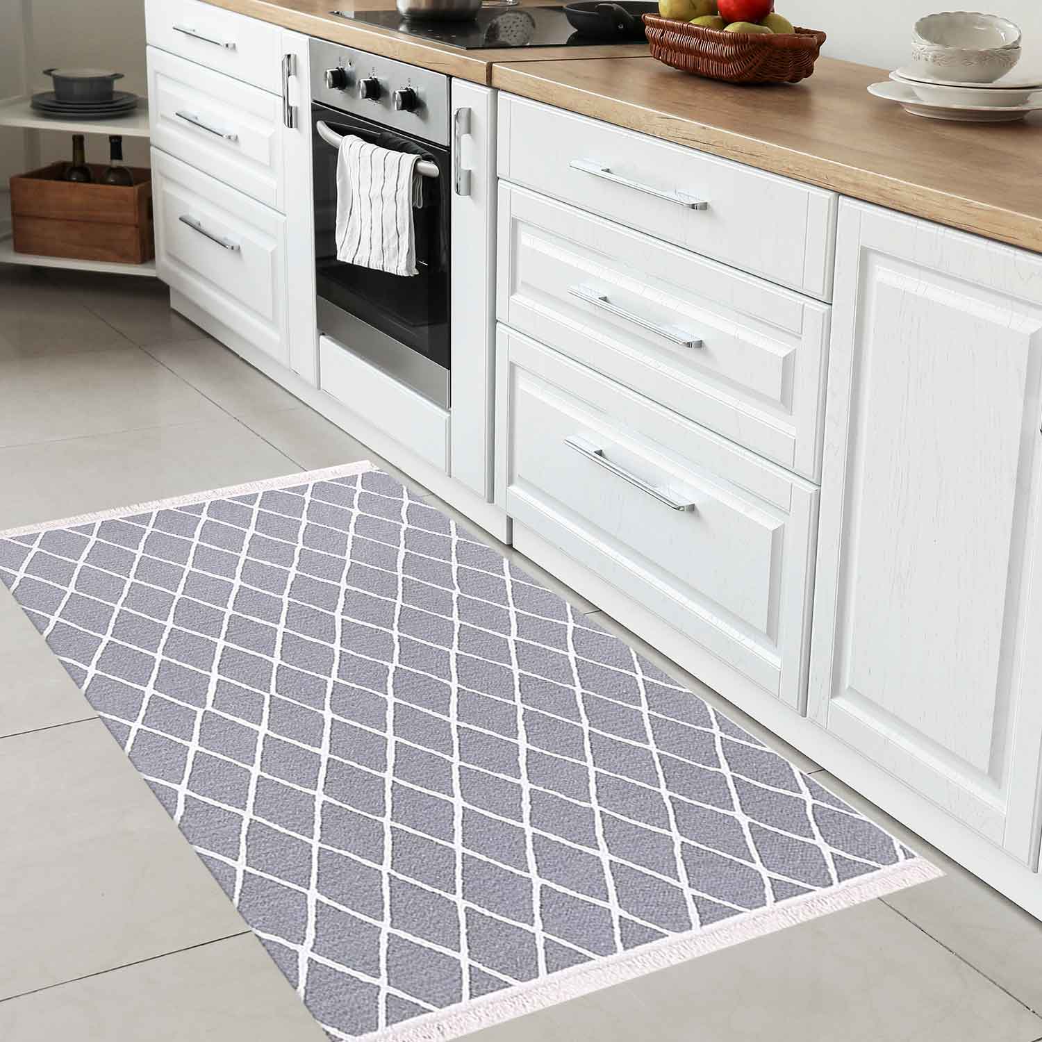 Reversible rug runner for bedroom, kitchen, children's room, living room / Double-sided-zoom-4