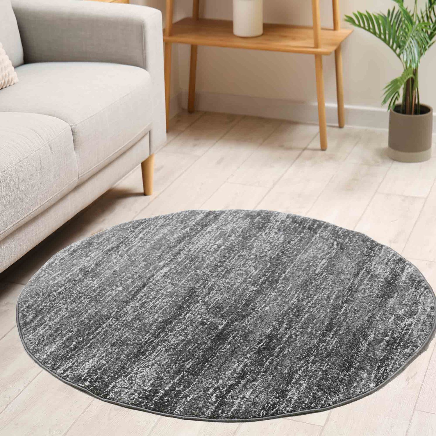 Modern Grey Melange Rug for Living Room, Children's Room, Bedroom, Hallway, and Kitchen