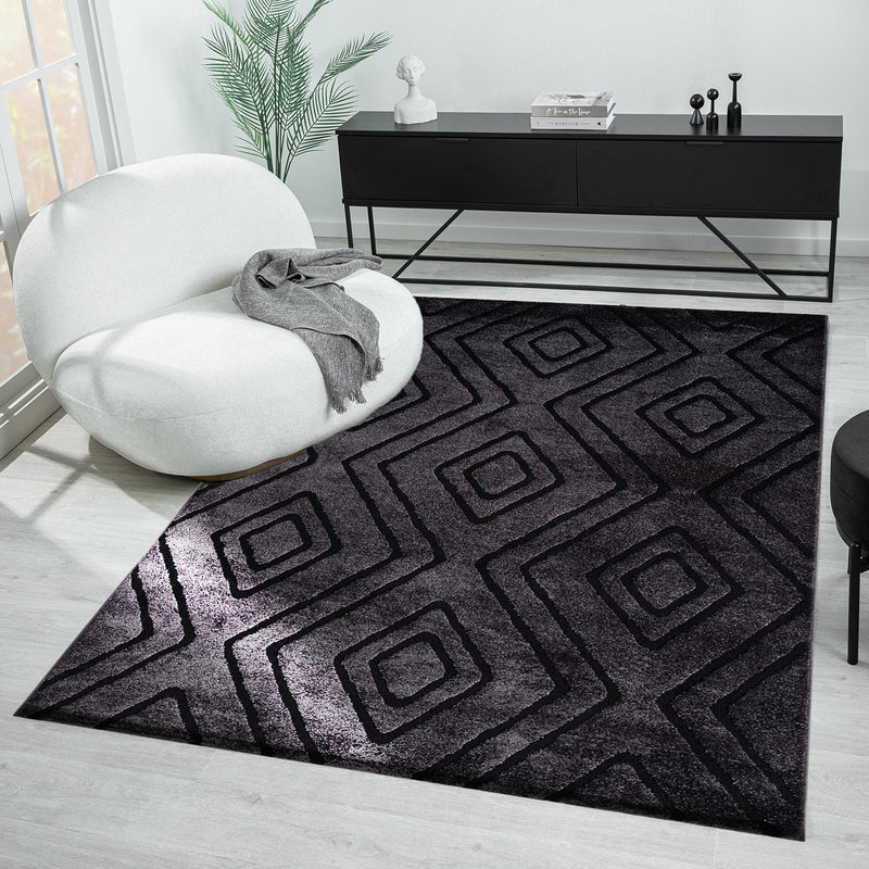 Modern Super Soft Living Room Rug, 3D Effect, Scandinavian-zoom-