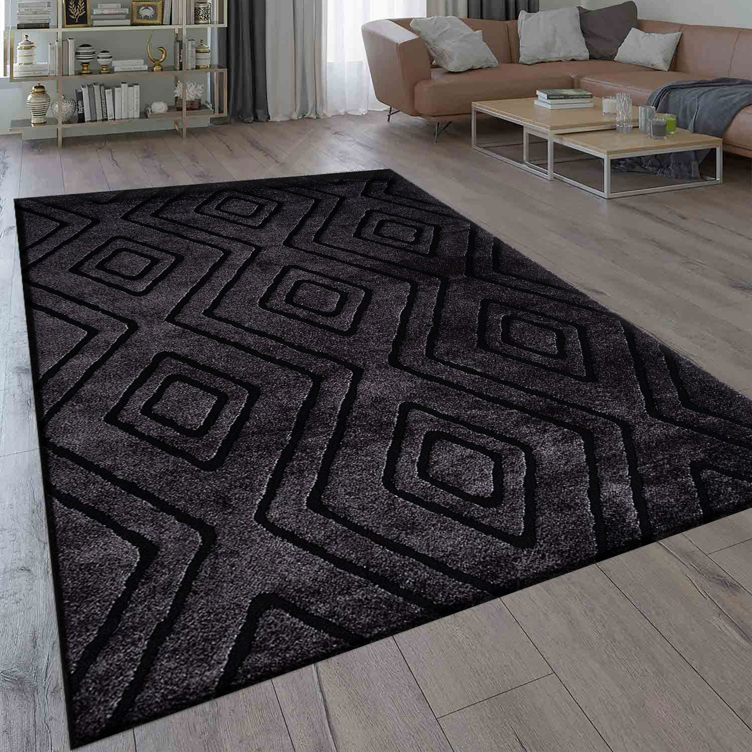 Modern Super Soft Living Room Rug, 3D Effect, Scandinavian-zoom-2