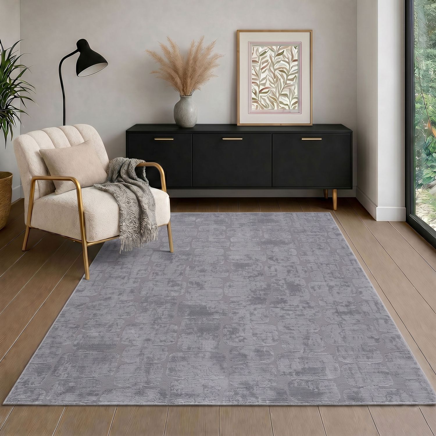 Teppich Modern Wohnzimmer Schlafzimmer Rechteck 3D Effekt Hoch&Tief Pflegeleicht-zoom-20