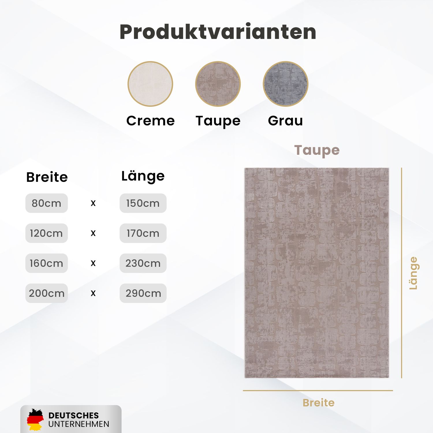 Teppich Modern Wohnzimmer Schlafzimmer Rechteck 3D Effekt Hoch&Tief Pflegeleicht-10