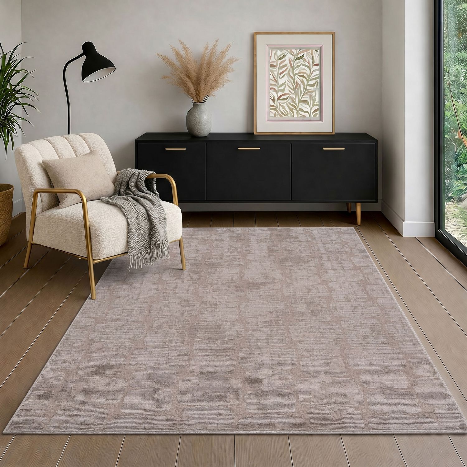 Teppich Modern Wohnzimmer Schlafzimmer Rechteck 3D Effekt Hoch&Tief Pflegeleicht