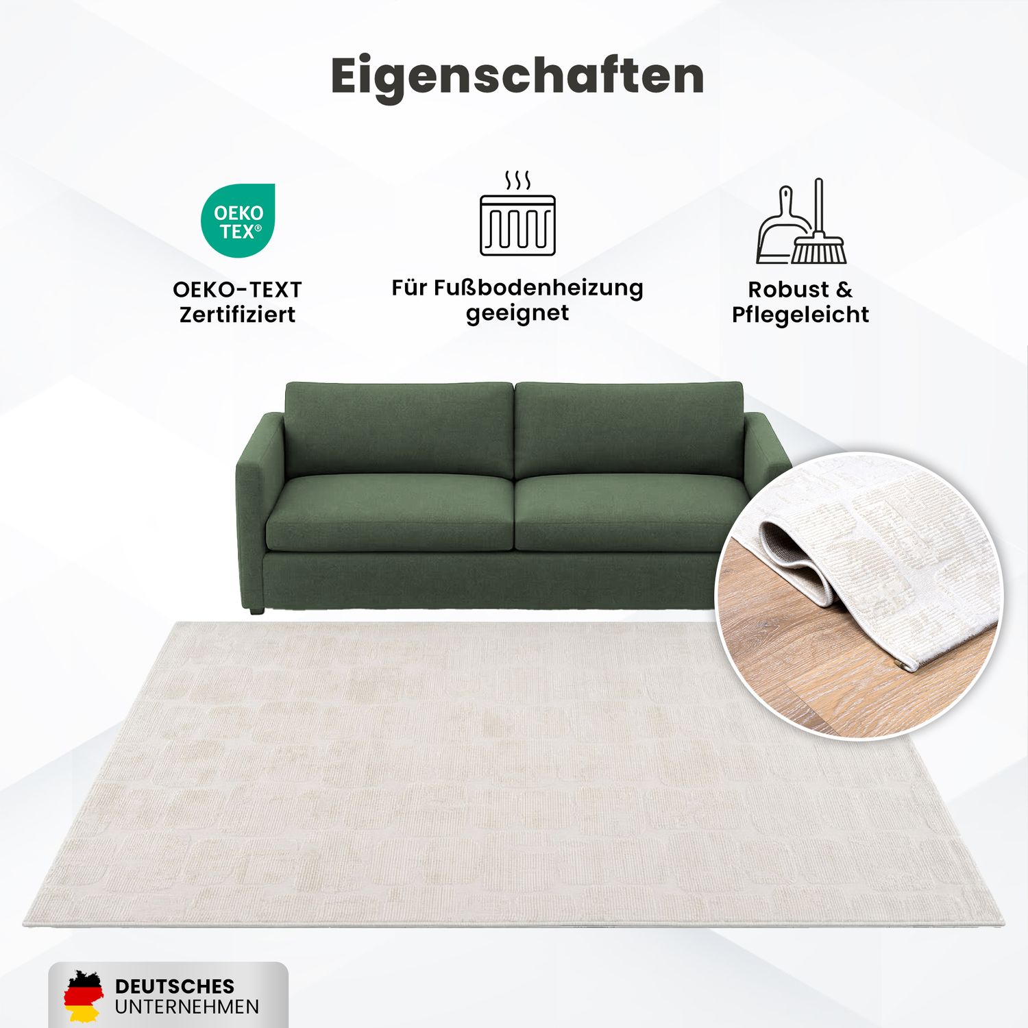 Teppich Modern Wohnzimmer Schlafzimmer Rechteck 3D Effekt Hoch&Tief Pflegeleicht-zoom-14