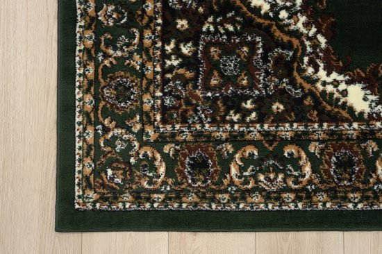 Oriental short-pile classic rug for living room, dining room, hallway - green-zoom-9