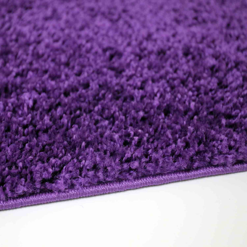 Prime Shaggy High Pile Long Pile Plain Modern Purple Rug for Living Room, Bedroom, Children's Room-zoom-