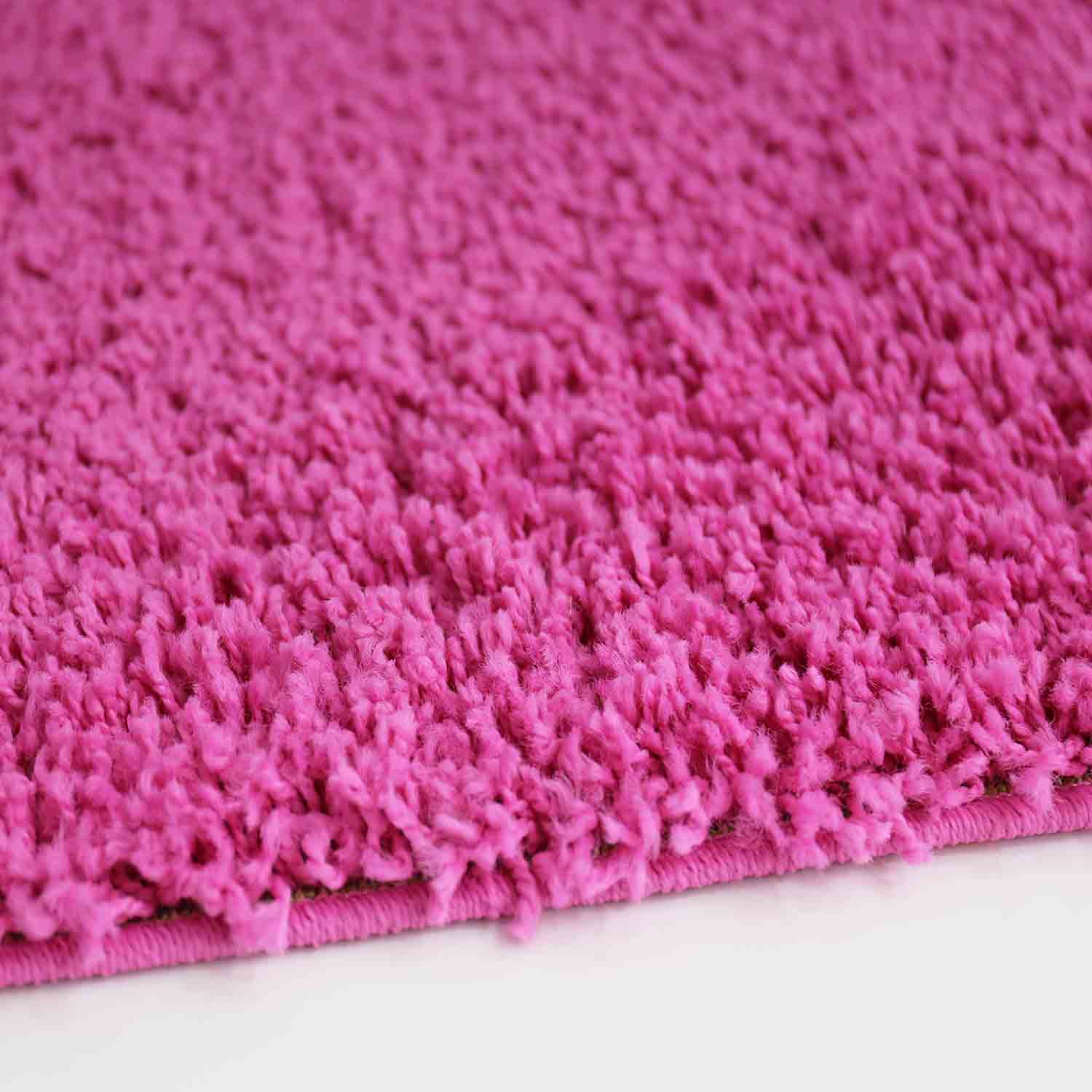 Prime Shaggy High Pile Long Pile Solid Color Modern Pink Rose Rug for Living Room, Bedroom-zoom-4