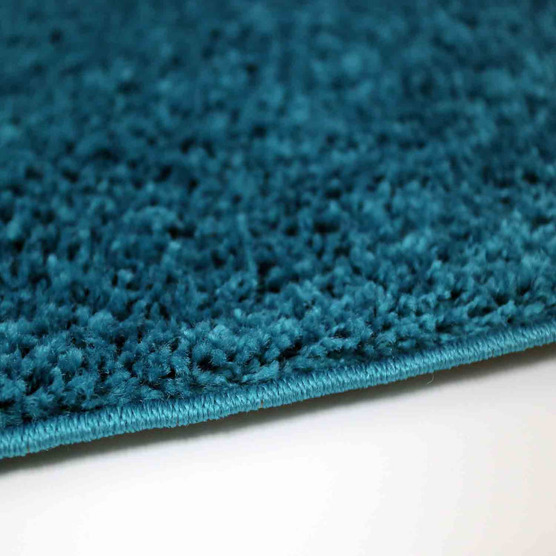 Prime Shaggy High Pile Long Pile Plain Modern Turquoise Rug for Living Room, Bedroom, Kitchen-zoom-