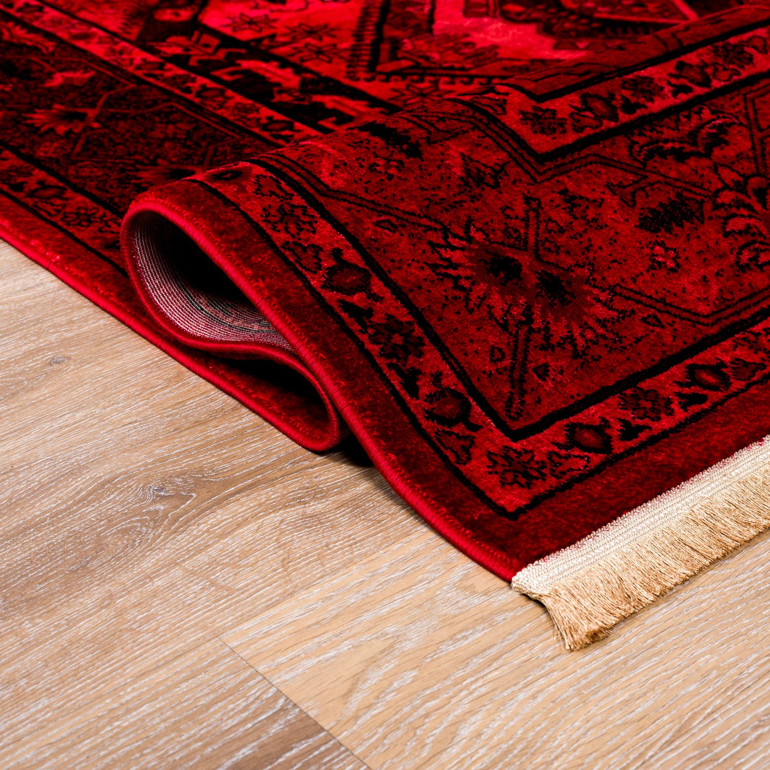 Teppich ROYAL Dunkelrot im Vintage-Orient Stil“– Hochwertig & Pflegeleicht-20