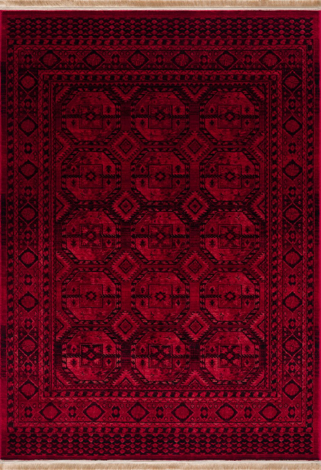 Teppich ROYAL Dunkelrot im Vintage-Orient Stil“– Hochwertig & Pflegeleicht-6